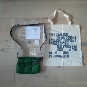 NWT Baum und Pfegarden green nylon crossbody bag